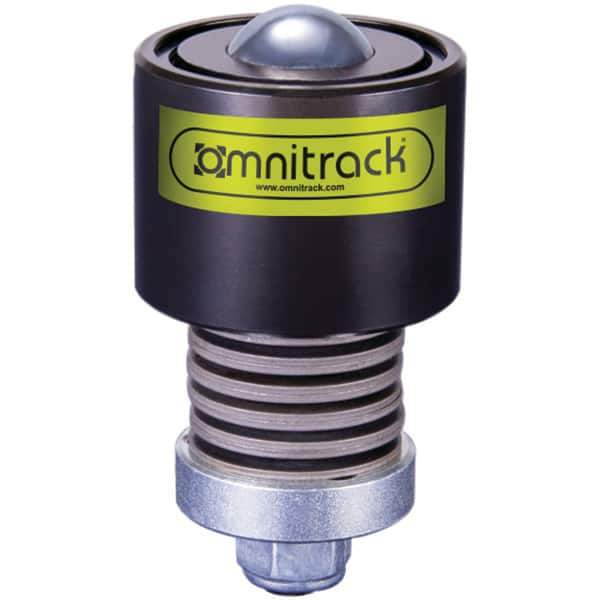 Value Collection - 1/2 Inch Diameter, Round, Chrome Steel Ball Transfer - 7/8 Inch Overall Diameter, 1.54 Inch Mount Height, 70 Lb. Capacity - Exact Tool & Supply