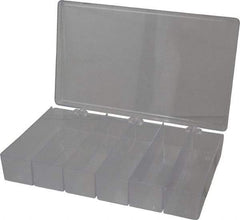 Flambeau - 6-3/4" Wide x 1-3/4" High x 11" Deep, Small Parts Box - K-Resin Frame, 6 Compartments, 6" Wide x 1-1/2" High x 1-5/8" Deep Bin - Exact Tool & Supply