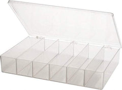 Flambeau - 9" Wide x 2-5/16" High x 13-1/8" Deep, Small Parts Box - K-Resin Frame, 6 Compartments, 8-1/4" Wide x 2" High x 1" Deep Bin - Exact Tool & Supply
