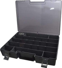 Flambeau - 15-1/2" Wide x 2-1/2" High x 11-3/4" Deep, Small Parts Storage Box - Copolymer Frame, 9 to 24 Compartments - Exact Tool & Supply