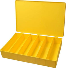Flambeau - 13-1/8" Wide x 2-5/16" High x 9" Deep, Small Parts Box - Polypropylene Frame, 6 Compartments, 8-1/4" Wide x 2" High x 2" Deep Bin - Exact Tool & Supply