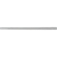 Dumont Minute Man - 1/4" Keyway Width, Style C, One-Pass Keyway Broach - Bright Finish, 3/8" Broach Body Width, 19/64" to 2" LOC, 17" OAL, 2,560 Lbs Pressure for Max LOC - Exact Tool & Supply