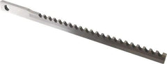 Dumont Minute Man - 3/8" Keyway Width, Style AF, Keyseating Broach - Bright Finish, 3/8" Broach Body Width, 16" OAL - Exact Tool & Supply