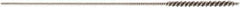 Brush Research Mfg. - 0.063" Diam Helical Stainless Steel Tube Brush - 0.003" Filament Diam, 3/4" Brush Length, 3" OAL, 0.034" Diam Shank - Exact Tool & Supply