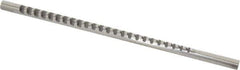 Dumont Minute Man - 1/16" Keyway Width, Production Keyway Broach - Bright Finish, 1/4" Broach Body Width, 13/64" to 1" LOC, 6-3/16" OAL, 390 Lbs Pressure for Max LOC - Exact Tool & Supply