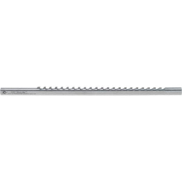 Dumont Minute Man - 1/8" Keyway Width, Production Keyway Broach - Bright Finish, 1/2" Broach Body Width, 25/64" to 2-1/2" LOC, 11-3/4" OAL, 1,440 Lbs Pressure for Max LOC - Exact Tool & Supply