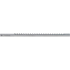 Dumont Minute Man - 1/8" Keyway Width, Production Keyway Broach - Bright Finish, 1/2" Broach Body Width, 25/64" to 2-1/2" LOC, 11-3/4" OAL, 1,440 Lbs Pressure for Max LOC - Exact Tool & Supply