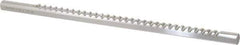 Dumont Minute Man - 3/16" Keyway Width, Production Keyway Broach - Bright Finish, 5/8" Broach Body Width, 25/64" to 2-1/2" LOC, 14-3/4" OAL, 2,170 Lbs Pressure for Max LOC - Exact Tool & Supply