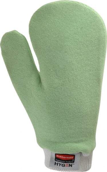 Rubbermaid - 11" Long Microfiber Cleaning & Dusting Mitt - Green, Multipurpose - Exact Tool & Supply