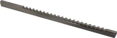 Value Collection - 1/4" Keyway Width, Style C, Keyway Broach - High Speed Steel, Bright Finish, 3/8" Broach Body Width, 25/64" to 2-1/2" LOC, 11-3/4" OAL - Exact Tool & Supply