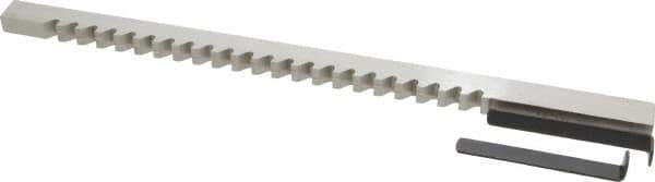 Value Collection - 3/8" Keyway Width, Style C, Keyway Broach - High Speed Steel, Bright Finish, 3/8" Broach Body Width, 25/64" to 2-1/2" LOC, 11-3/4" OAL - Exact Tool & Supply