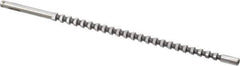 Dumont Minute Man - 1/8" Hex, 1/8" Pilot Hole Diam, 3/16 to 3/8" Length of Cut, Hexagon Broach - 0.1445 to 0.1455" Across Corners, 4-1/8" OAL, 200 Lb Pressure for Max Length of Cut, 1/8" Pitch, High Speed Steel - Exact Tool & Supply