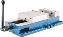 Interstate - 8" Jaw Width, 8" Jaw Opening Capacity, Horizontal Stationary Machine Vise - Manual Operation, 11,250 Lb Capacity, 1 Station, 20" Long x 6.1" High x 1-15/16" Deep, 1-15/16" Jaw Height, Cast Iron - Exact Tool & Supply