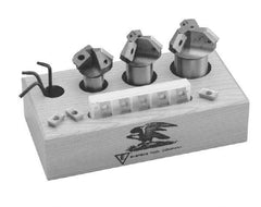 Everede Tool - 0.5 to 1.958" Cut Diam, 60° Lead Angle, 120° Included Angle, Straight Shank Indexable Chamfer End Mill Set - 3/4 to 1-1/4" Shank Diam, Weldon Flats APLT 347 CV6 Insert, CHM Toolholder, 2 & 3 Flutes - Exact Tool & Supply