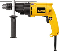 DeWALT - 120 Volt 1/2" Keyed Chuck Electric Hammer Drill - 0 to 19,000 & 0 to 46,000 BPM, 0 to 1,100 & 0 to 2,700 RPM, Reversible - Exact Tool & Supply