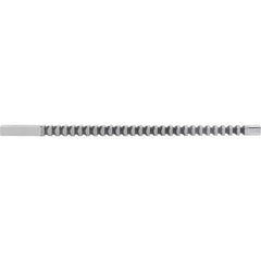 Dumont Minute Man - 1/4" x 6-1/2" Overall Length, 17/64" Pilot Hole Diam, Square Broach - 0.2505 to 0.2515" Tolerance, 0.351 to 0.353" Across Corners, 3/16" Pitch, 1/4 to 3/4" LOC, 1,740 Lbs. Pressure for Max LOC - Exact Tool & Supply