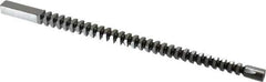 Dumont Minute Man - 3/8" x 9-3/8" Overall Length, 25/64" Pilot Hole Diam, Square Broach - 0.3755 to 0.3765" Tolerance, 0.524 to 0.526" Across Corners, 1/4" Pitch, 3/8 to 1-1/4" LOC, 3,720 Lbs. Pressure for Max LOC - Exact Tool & Supply