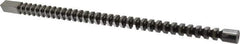 Dumont Minute Man - 5/8" x 16-5/16" Overall Length, 21/32" Pilot Hole Diam, Square Broach - 0.626 to 0.627" Tolerance, 0.873 to 0.875" Across Corners, 7/16" Pitch, 5/8 to 1-5/8" LOC, 5,920 Lbs. Pressure for Max LOC - Exact Tool & Supply