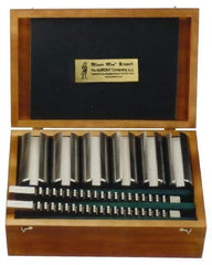 Dumont Minute Man - 8 Piece, 5/8 to 3/4" Keyway Width, Style E Keyway Broach Set - Bright Finish High Speed Steel Broach, Plain Bushing, 2-3/8 to 3" Bushing Diam - Exact Tool & Supply