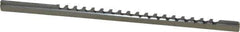 Dumont Minute Man - 1/16" Keyway Width, Style A, Keyway Broach - High Speed Steel, Bright Finish, 1/8" Broach Body Width, 13/64" to 1-1/8" LOC, 5" OAL, 390 Lbs Pressure for Max LOC - Exact Tool & Supply