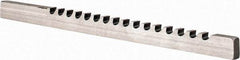 Dumont Minute Man - 3/16" Keyway Width, Style B, Keyway Broach - High Speed Steel, Bright Finish, 3/16" Broach Body Width, 19/64" to 1-11/16" LOC, 6-3/4" OAL, 1,860 Lbs Pressure for Max LOC - Exact Tool & Supply
