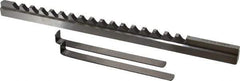 Dumont Minute Man - 5/16" Keyway Width, Style D, Keyway Broach - High Speed Steel, Bright Finish, 9/16" Broach Body Width, 1" to 6" LOC, 13-7/8" OAL, 8,000 Lbs Pressure for Max LOC - Exact Tool & Supply