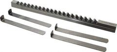 Dumont Minute Man - 5/8" Keyway Width, Style E, Keyway Broach - High Speed Steel, Bright Finish, 3/4" Broach Body Width, 1" to 6" LOC, 15-1/2" OAL, 9,600 Lbs Pressure for Max LOC - Exact Tool & Supply