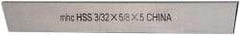 Interstate - 3/32 Inch Wide x 5/8 Inch High x 5 Inch Long, Parallel Cutoff Blade - M2 Grade, Bright Finish - Exact Tool & Supply