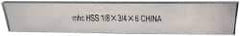 Interstate - 1/8 Inch Wide x 3/4 Inch High x 6 Inch Long, Parallel Cutoff Blade - M2 Grade, Bright Finish - Exact Tool & Supply