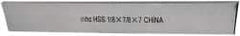 Interstate - 1/8 Inch Wide x 7/8 Inch High x 7 Inch Long, Parallel Cutoff Blade - M2 Grade, Bright Finish - Exact Tool & Supply