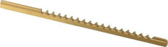 Dumont Minute Man - 1/16" Keyway Width, Style A, Keyway Broach - TiN Finish, 1/8" Broach Body Width, 5" OAL - Exact Tool & Supply