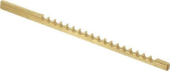 Dumont Minute Man - 3/32" Keyway Width, Style A, Keyway Broach - TiN Finish, 1/8" Broach Body Width, 5" OAL - Exact Tool & Supply