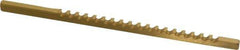 Dumont Minute Man - 1/8" Keyway Width, Style A, Keyway Broach - TiN Finish, 1/8" Broach Body Width, 5" OAL - Exact Tool & Supply