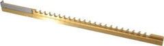 Dumont Minute Man - 3/16" Keyway Width, Style C, Keyway Broach - TiN Finish, 3/8" Broach Body Width, 11-3/4" OAL - Exact Tool & Supply