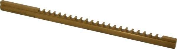 Dumont Minute Man - 1/4" Keyway Width, Style C, Keyway Broach - TiN Finish, 3/8" Broach Body Width, 11-3/4" OAL - Exact Tool & Supply