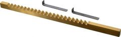 Dumont Minute Man - 3/8" Keyway Width, Style C, Keyway Broach - TiN Finish, 3/8" Broach Body Width, 11-3/4" OAL - Exact Tool & Supply