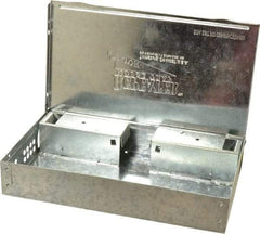 J.T. Eaton - Box Trap for Use on Mice - 10-1/4 Inch Long x 6-1/8 Inch Wide x 1-3/4 Inch High, Galvanized Steel - Exact Tool & Supply