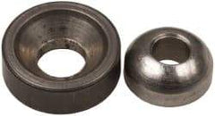 Gibraltar - 3/32" Bolt, Stainless Steel, Spherical Washer Assembly - 5/32" Inside x 3/8" Female Outside, 9/32" Male OD, 13/64" Thick, 1/32" Radius, 303 Grade - Exact Tool & Supply