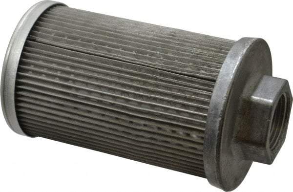 Flow Ezy Filters - 100 Mesh, 38 LPM, 10 GPM, 3.3" Diam, Female Suction Strainer without Bypass - 1 Port NPT, 5.8" Long - Exact Tool & Supply