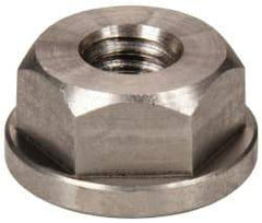 Gibraltar - 1/4-20, 5/8" Flange Diam, 5/16" High, 1/2" Across Flats, Flange Nut - Grade 303 Stainless Steel, 3/32" Flange Height - Exact Tool & Supply