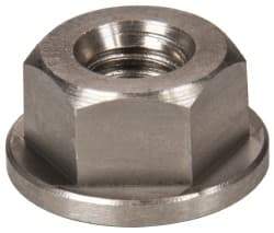 Gibraltar - 5/16-18, 3/4" Flange Diam, 3/8" High, 9/16" Across Flats, Flange Nut - Grade 303 Stainless Steel, 3/32" Flange Height - Exact Tool & Supply
