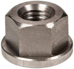 Gibraltar - 5/8-11, 1-3/8" Flange Diam, 13/16" High, 1-1/16" Across Flats, Flange Nut - Grade 303 Stainless Steel, 3/16" Flange Height - Exact Tool & Supply