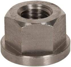 Gibraltar - 3/4-10, 1-5/8" Flange Diam, 1" High, 1-1/4" Across Flats, Flange Nut - Grade 303 Stainless Steel, 1/4" Flange Height - Exact Tool & Supply