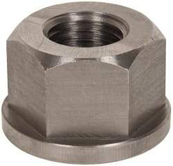 Gibraltar - 1-8, 2" Flange Diam, 1-1/4" High, 1-5/8" Across Flats, Flange Nut - Grade 303 Stainless Steel, 1/4" Flange Height - Exact Tool & Supply