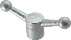 Gibraltar - 2 Offset Arms, Zinc Plated, Blank Speed Handle - 2-1/4" High, 1/2" Arm Diam, 1-1/8" Hub Diam, 3/4" Ball Diam - Exact Tool & Supply