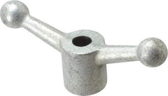 Gibraltar - 2 Offset Arms, 0.499" Hole, Zinc Plated, Reamed Speed Handle - 2-1/4" High, 1/2" Arm Diam, 1-1/8" Hub Diam, 3/4" Ball Diam - Exact Tool & Supply