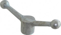 Gibraltar - 2 Offset Arms, Zinc Plated, Blank Speed Handle - 2-15/16" High, 5/8" Arm Diam, 1-5/8" Hub Diam, 1" Ball Diam - Exact Tool & Supply