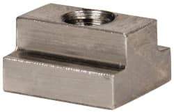 Gibraltar - 5/16-18 Blind Tapped T Slot Nut - 3/8" Slot Width, 5/8 x 7/32" Base Width x Height, 3/4 x 13/32" OAL x Height - Exact Tool & Supply