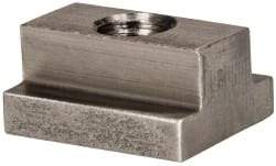 Gibraltar - 3/8-16 Blind Tapped T Slot Nut - 7/16" Slot Width, 3/4 x 7/32" Base Width x Height, 1 x 1/2" OAL x Height - Exact Tool & Supply