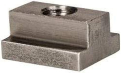 Gibraltar - 3/8-16 Blind Tapped T Slot Nut - 7/16" Slot Width, 3/4 x 7/32" Base Width x Height, 1 x 1/2" OAL x Height - Exact Tool & Supply